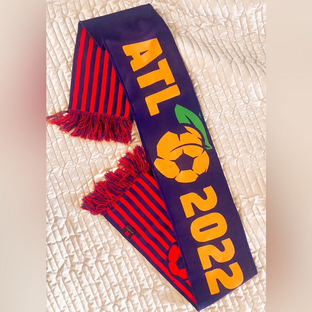 Official Team USA Soccer scarf from 2022 Annual Meeting in Atlanta, Georgia.